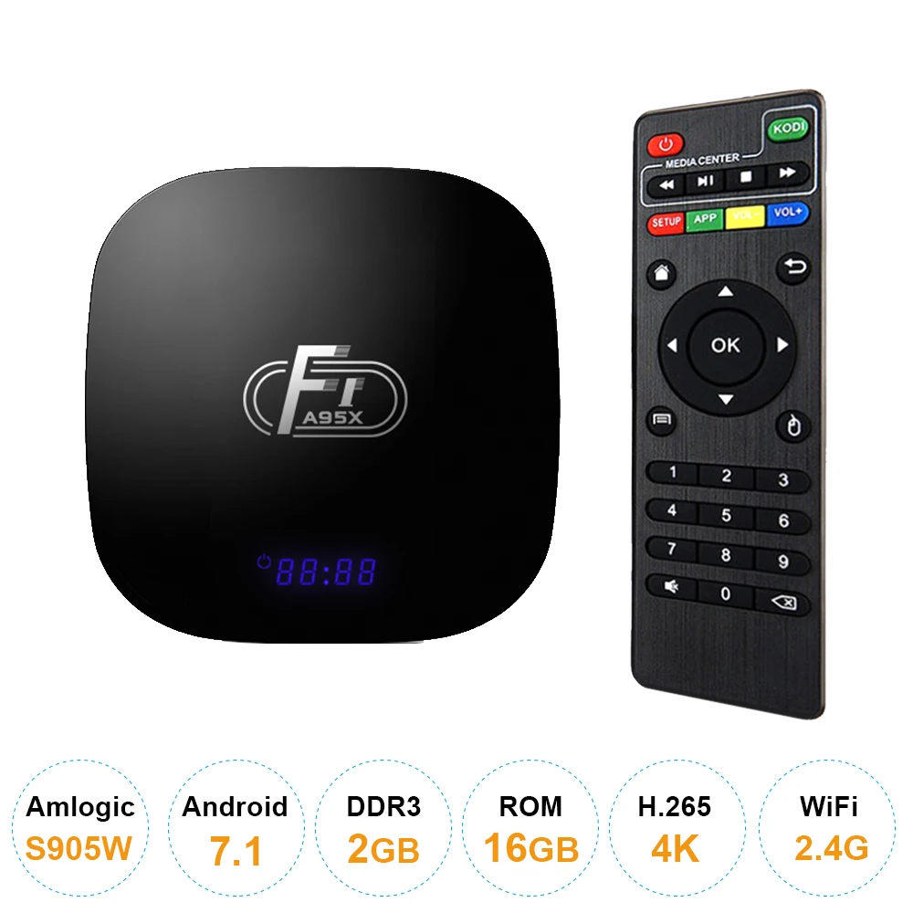 Приставка Смарт-ТВ A95X F1 Android 8 1 2 + 16 ГБ Amlogic S905W 4 ядра ГГц Wi-Fi | Электроника