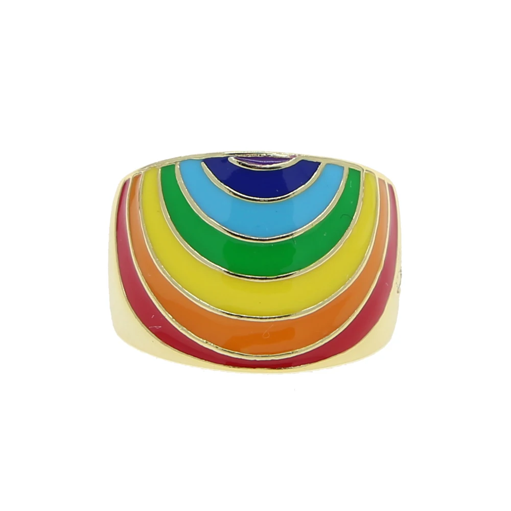 

Rainbow Ring 2021 New Design Fashion Women Girl Finger Jewelry High Quality