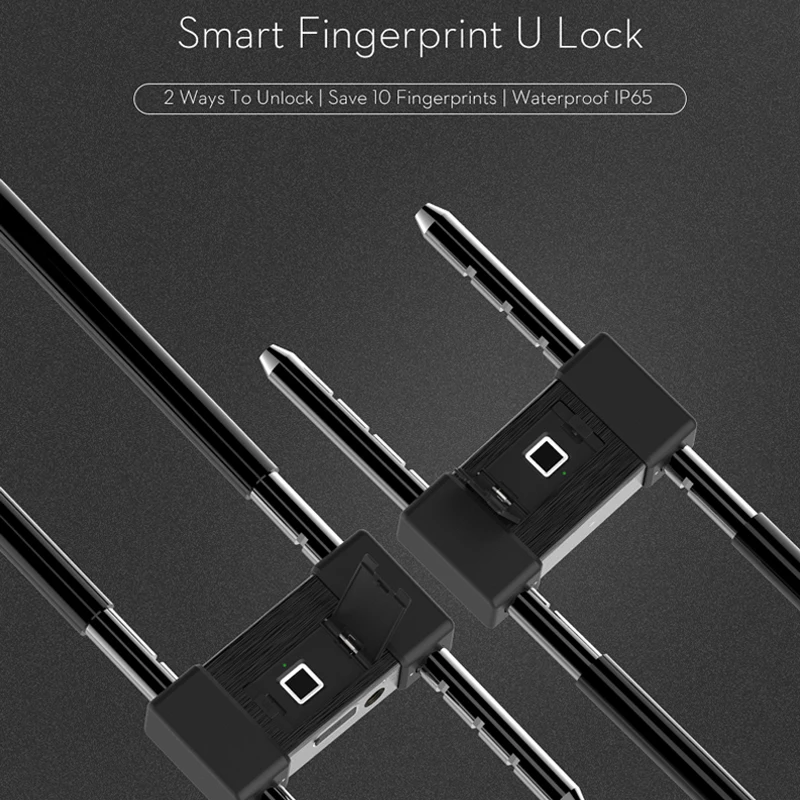 Anytek умный замок без ключа отпечаток пальца IP65 водонепроницаемый U Противоугонный