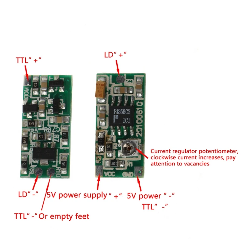 

2021 New 635nm 650nm 808nm 980nm TTL Diode Driver Board Drive 5V Supply 50-300mA