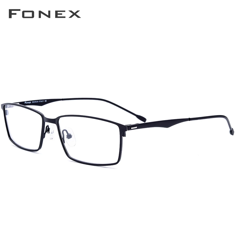 FONEX сплав очки для мужчин сверхлегкий близорукость по рецепту очки рамки женщин квадратный полный оптические оправы мужские Безвинтовые очки