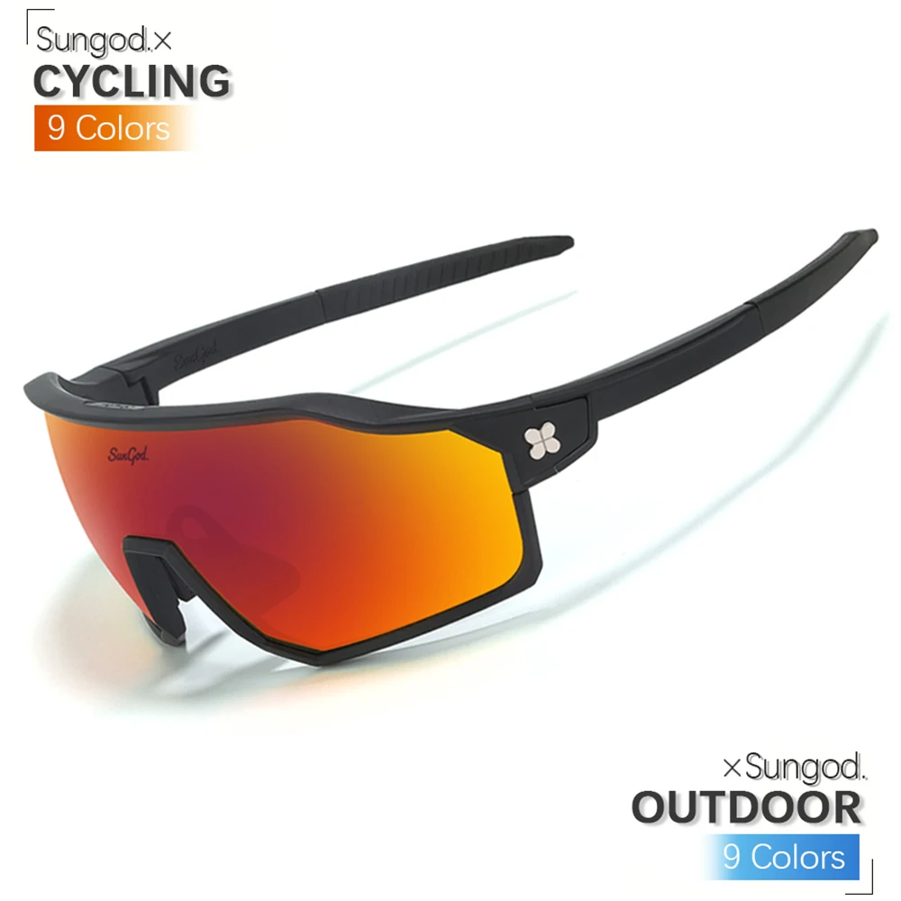 

Солнцезащитные очки Sungod для велоспорта на открытом воздухе для мужчин и женщин, поляризационные дорожные велосипедные очки, ветрозащитные ...