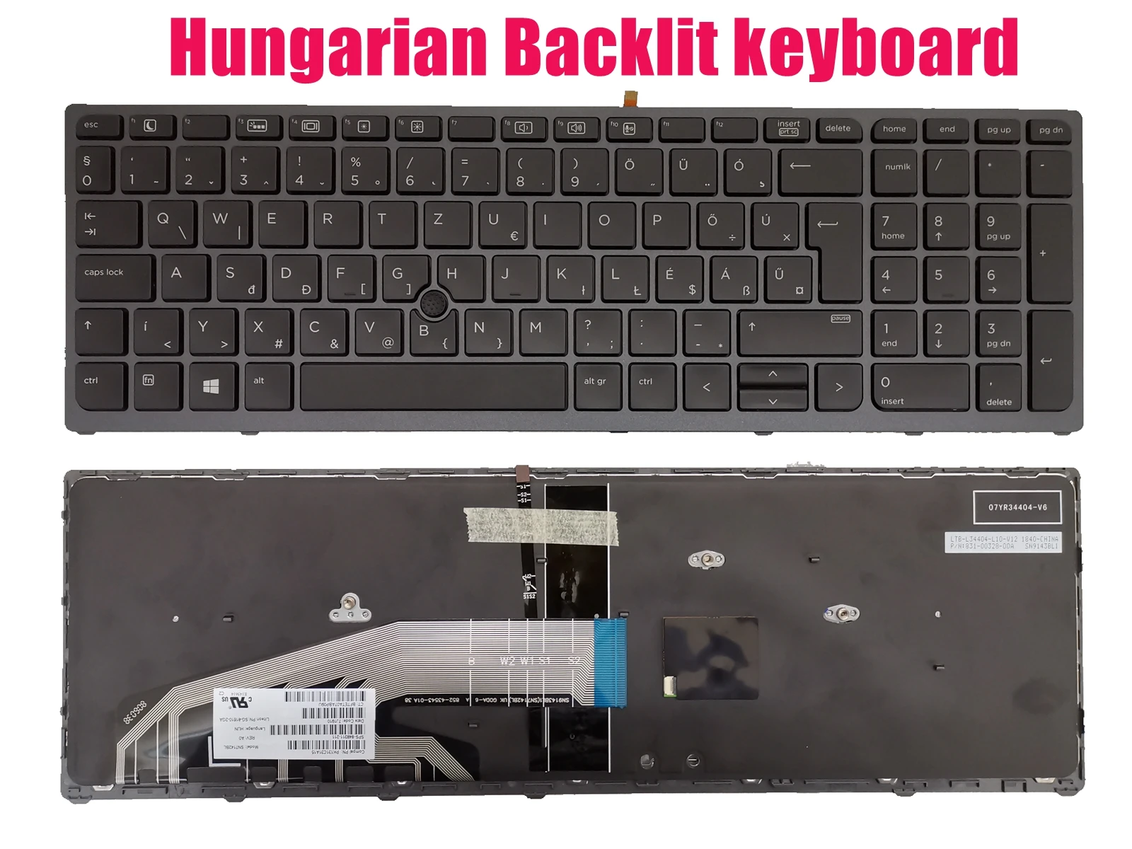 Клавиатура с Венгерской подсветкой для HP Zbook 15 G3/15 G4/17 G3/17 G4 848311 211|Клавиатуры