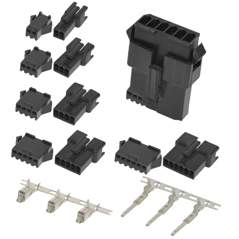 

10set JST SM2.54 Connector Plug Male/Female Housing + Terminals 2.54MM Pitch SM-2P SM-2R 2/3/4/5/6/7/8/9/10/11/12 P Pin