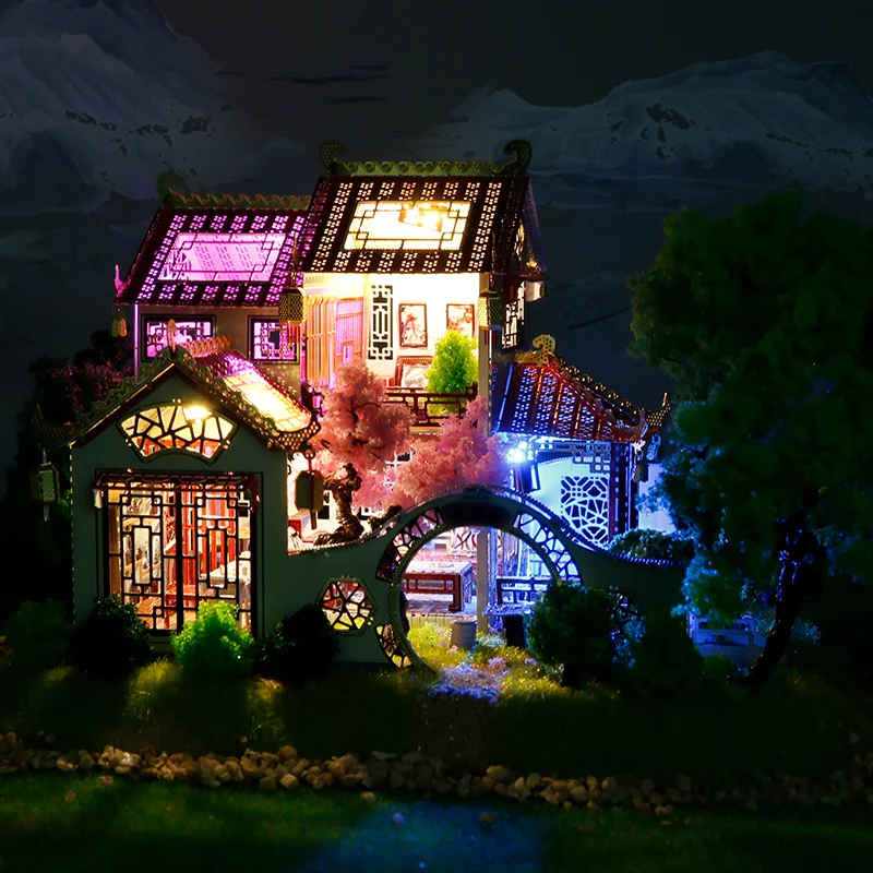 

MMZ MODEL 3D metal puzzle Yiranju house model kits DIY Laser Assemble jigsaw model kits puzzles for children