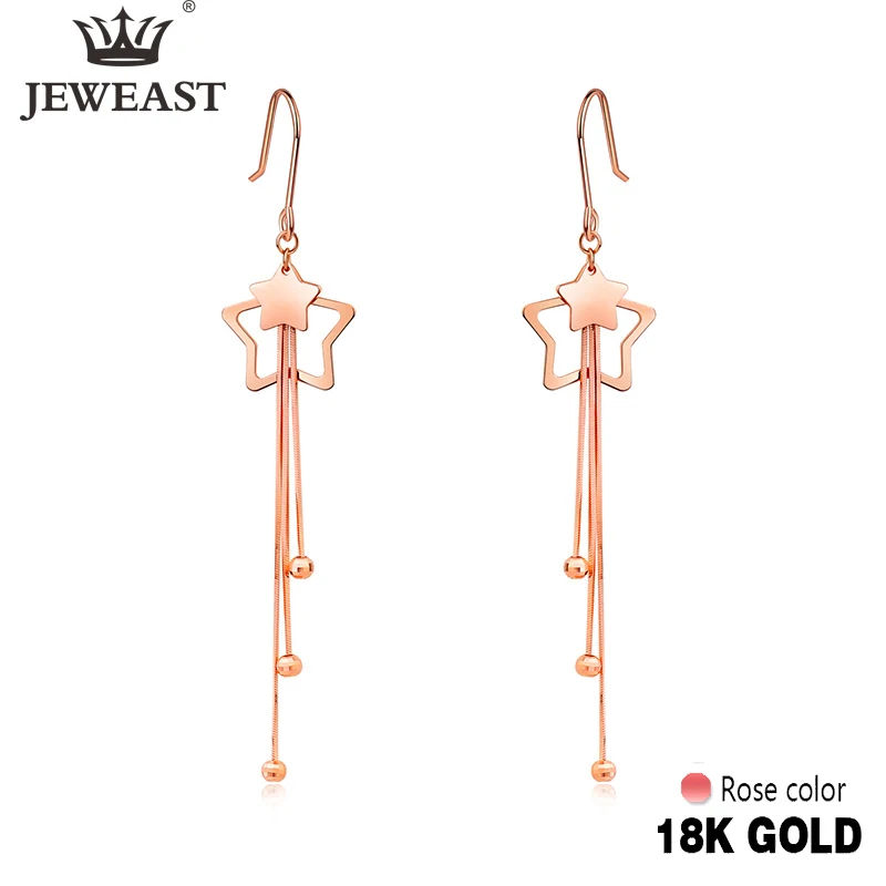 

JYM 18K чистое золото серьги Настоящее AU 750 твердые золотые серьги хорошая кисточка высококлассные трендовые Классические Вечерние ювелирные ...