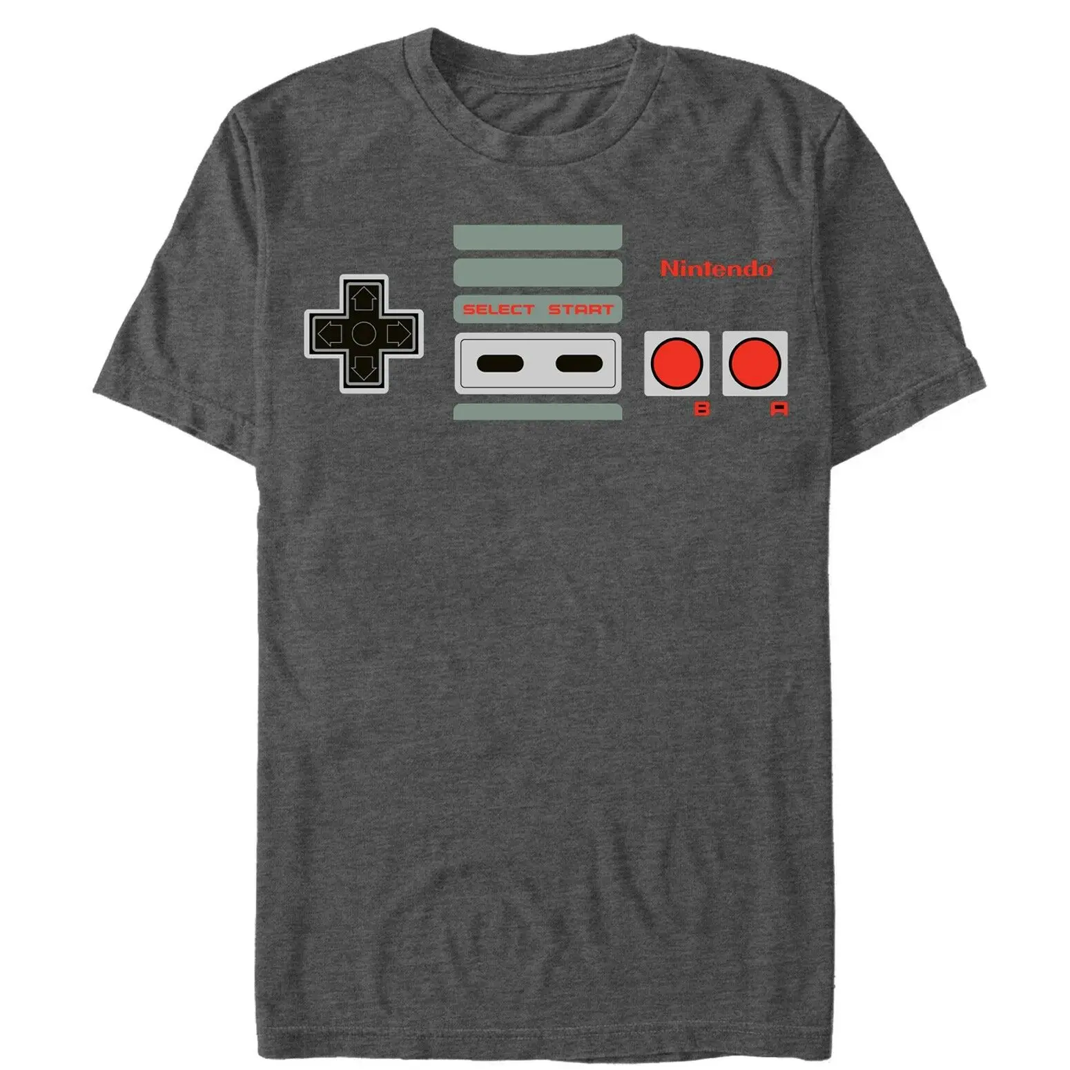 Мужская графическая футболка с кнопками для контроллера nintendo NES |