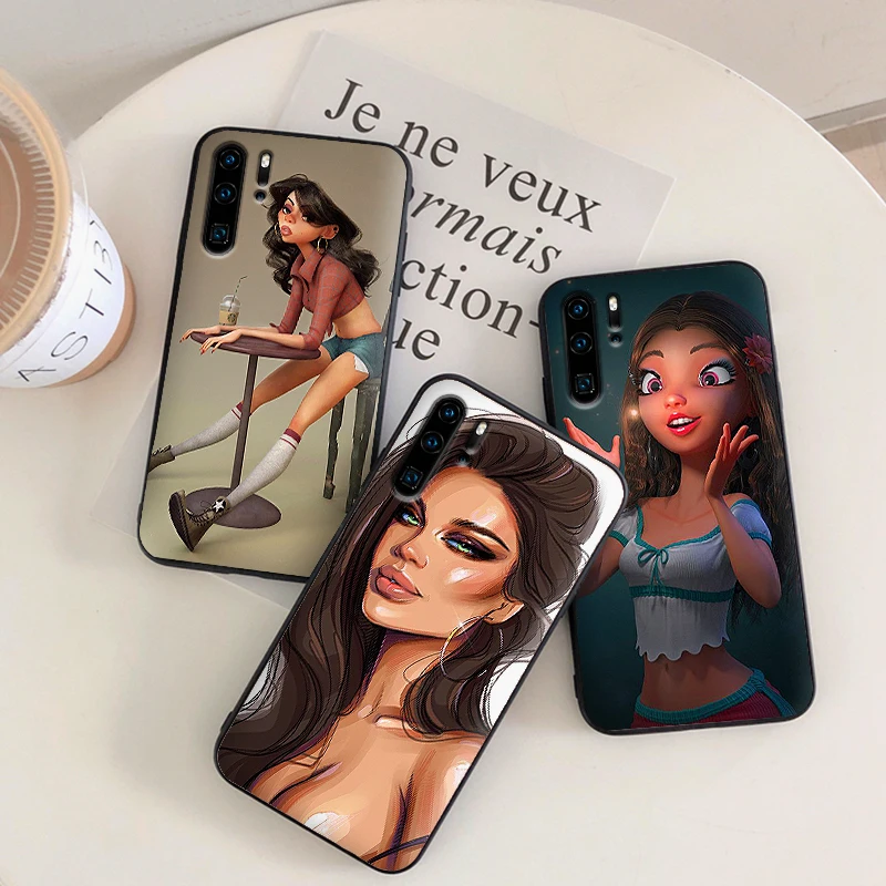 3D Скейтбординг ракета девушкая силиконовая чехол для телефона huawei Y6 Y7 2018 Y9 Prime