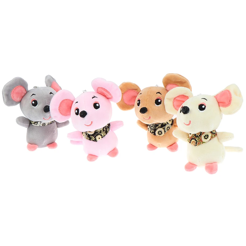 Новогодний подарок 12 см маленькая игрушка-мышь мягкая плюшевая мультяшная