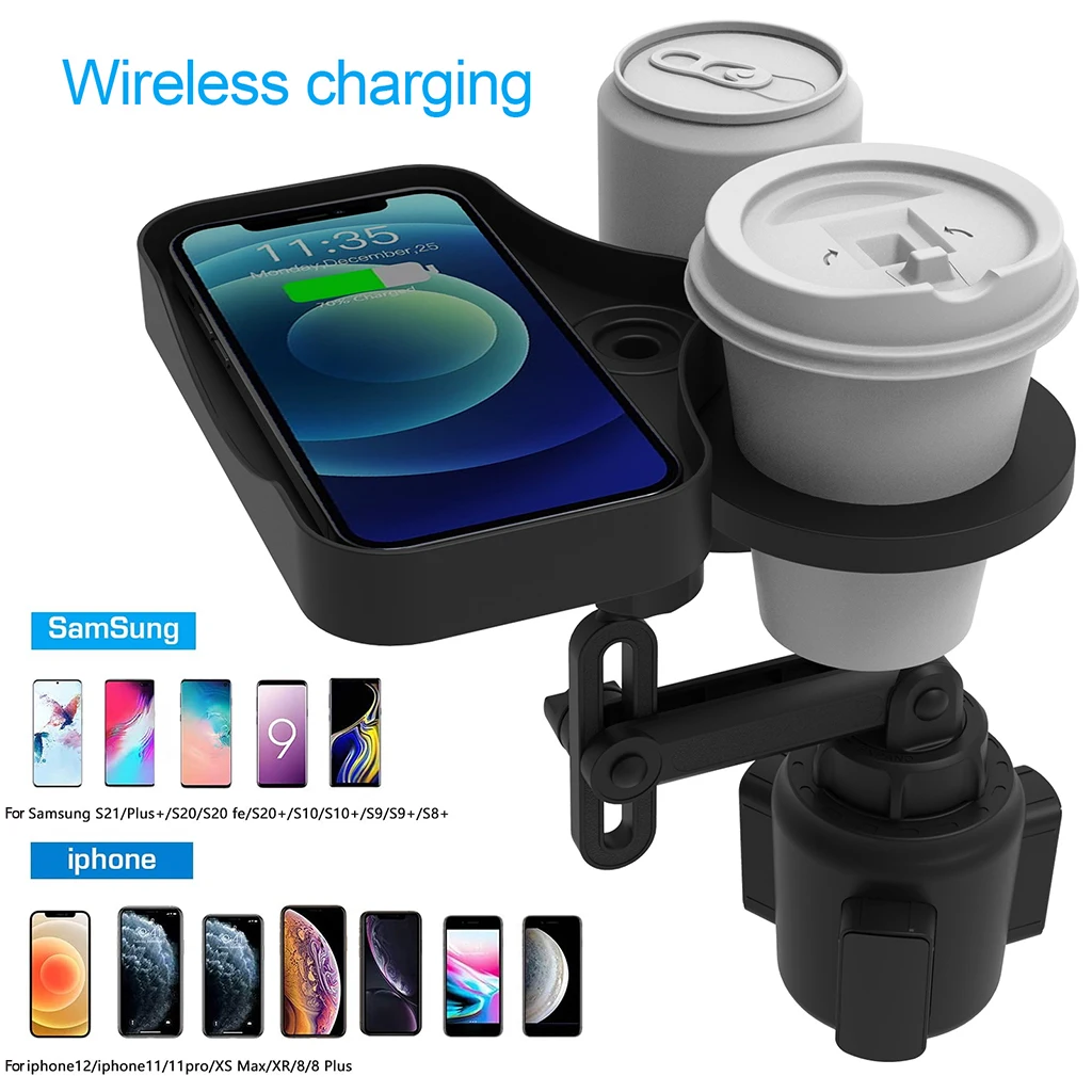 

Car Cup Holder Adapter with 360° Rotatable Base Bottles Drinks Container