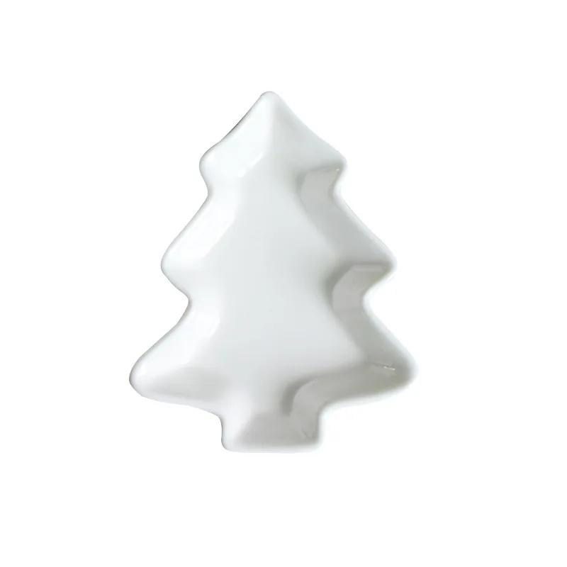 Рождественская елка десертная тарелка столовая посуда салат торт фрукты