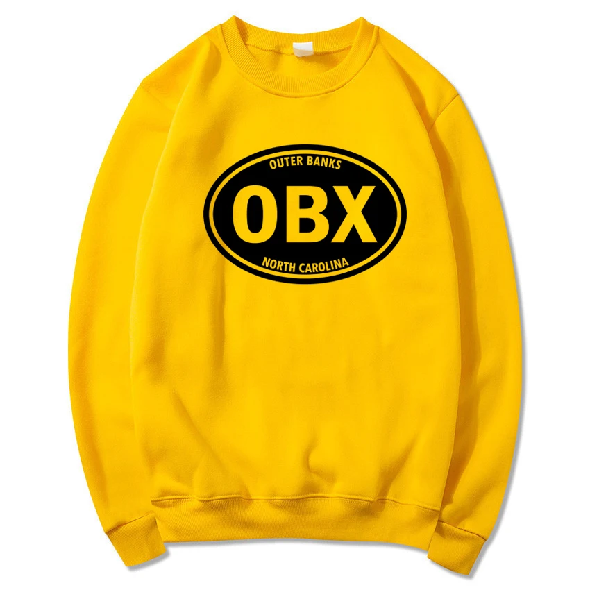 Винтажный свитшот с принтом внешних банков толстовки OBX Северная Каролина
