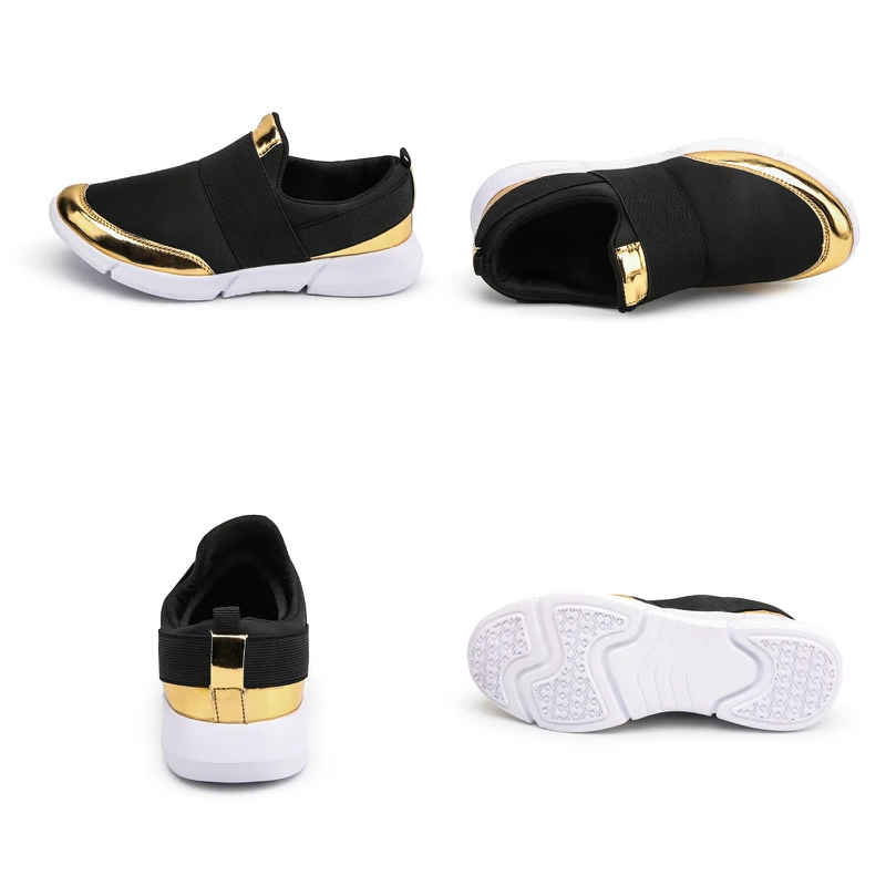 Новинка Женские лоферы на платформе повседневные кроссовки без шнуровки