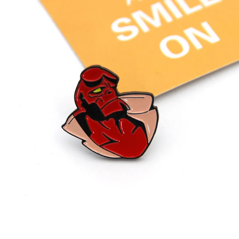 12 шт. эмалированная брошь в форме героя фильма Hellboy для рюкзака джинсовой сумки