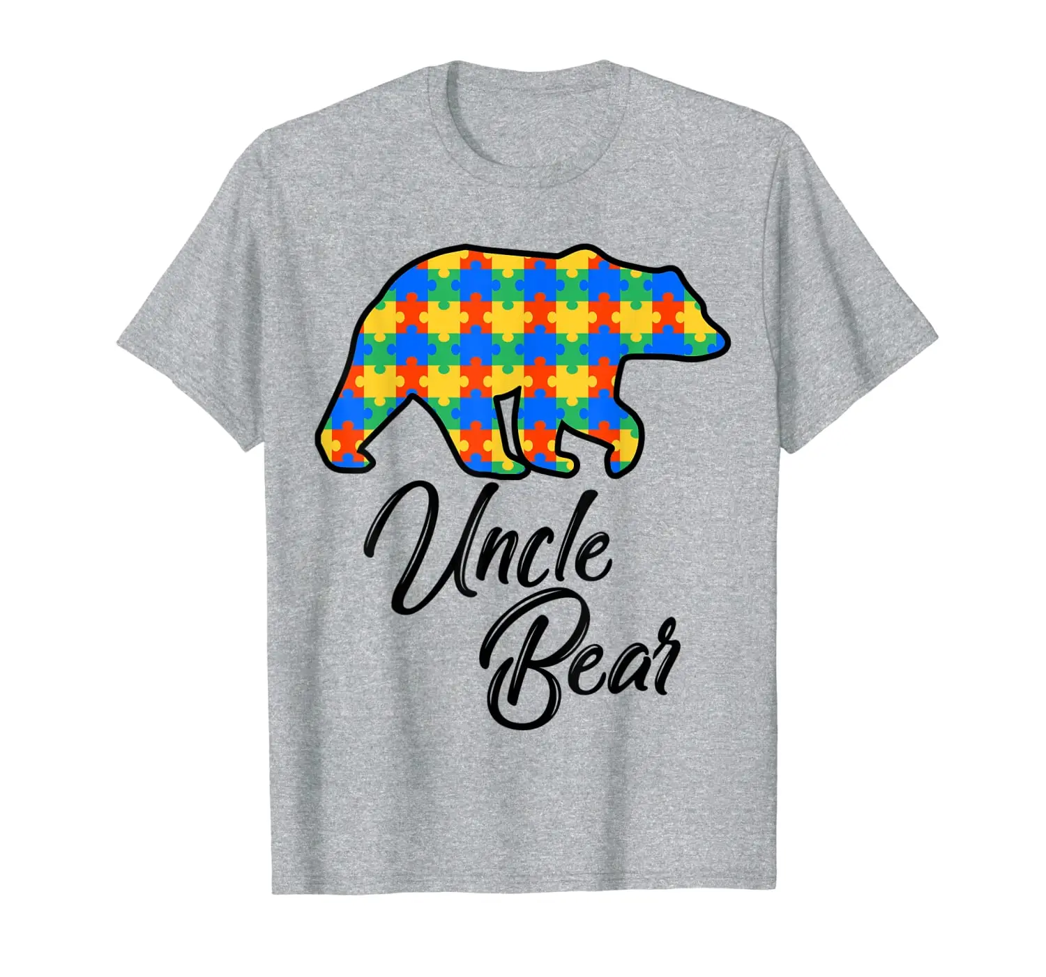 

Bear Autism Puzzle Awareness | Uncle Bear Gifts Tee T-Shirt