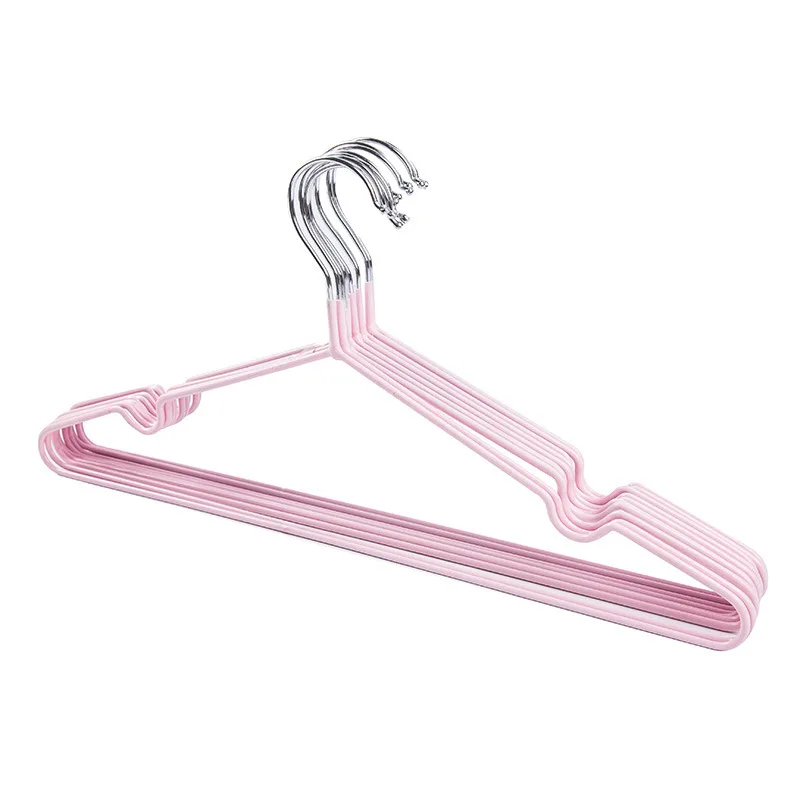 

10pcs 40cm Adult Dip Slip-resistant Metal Hanger Clothes Hanging Multicolour Hangers for Clothes