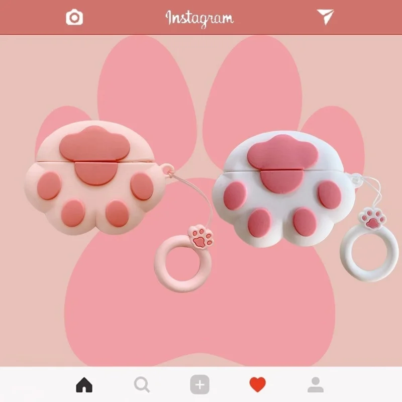 Чехол для AirPods pro с милым мультяшным котом, беспроводные наушники, зарядное устройство, чехол для Apple Airpods 3, силиконовый чехол, ремень на палец
