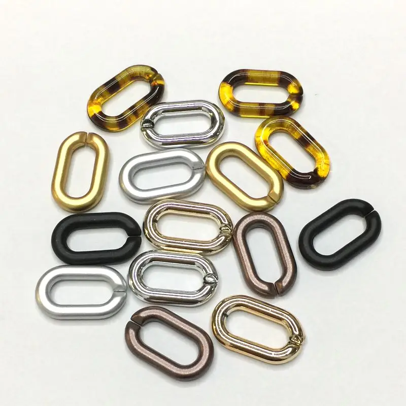 30 шт./лот акриловые звенья цепи металлический цвет сделай сам серьги и ожерелье