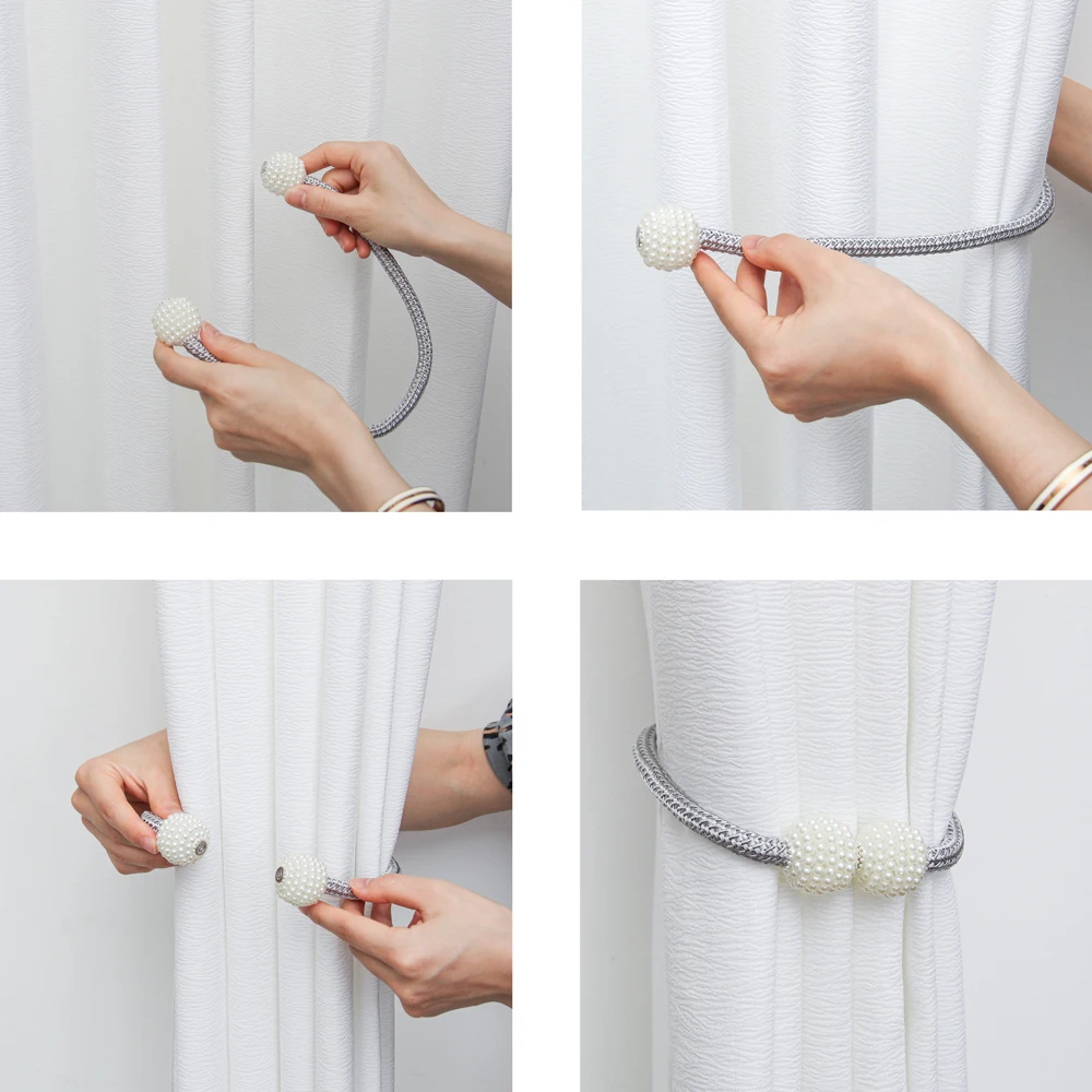 Магнитные зажимы для штор держатель с помпоном подвешивания магнитных шариков