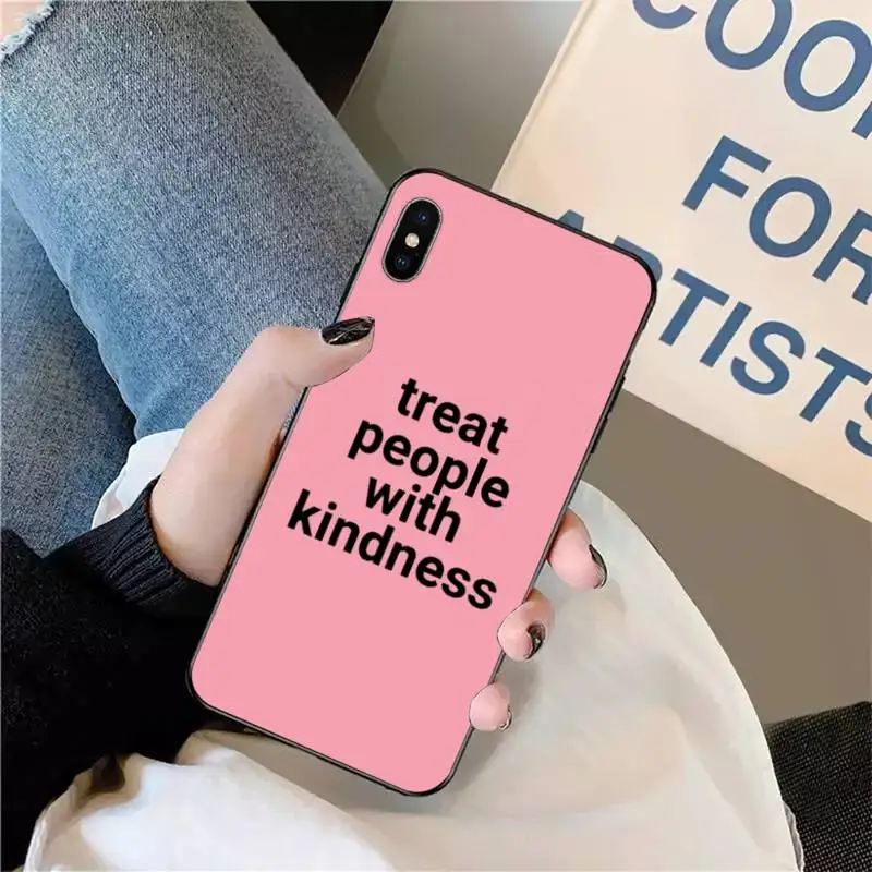 

harry styles treat kindness pink art Phone Case For iphone 12 11 pro Max Mini 7 8 plus X XR XS Samsung A50 70 8 9 10 6 21 S