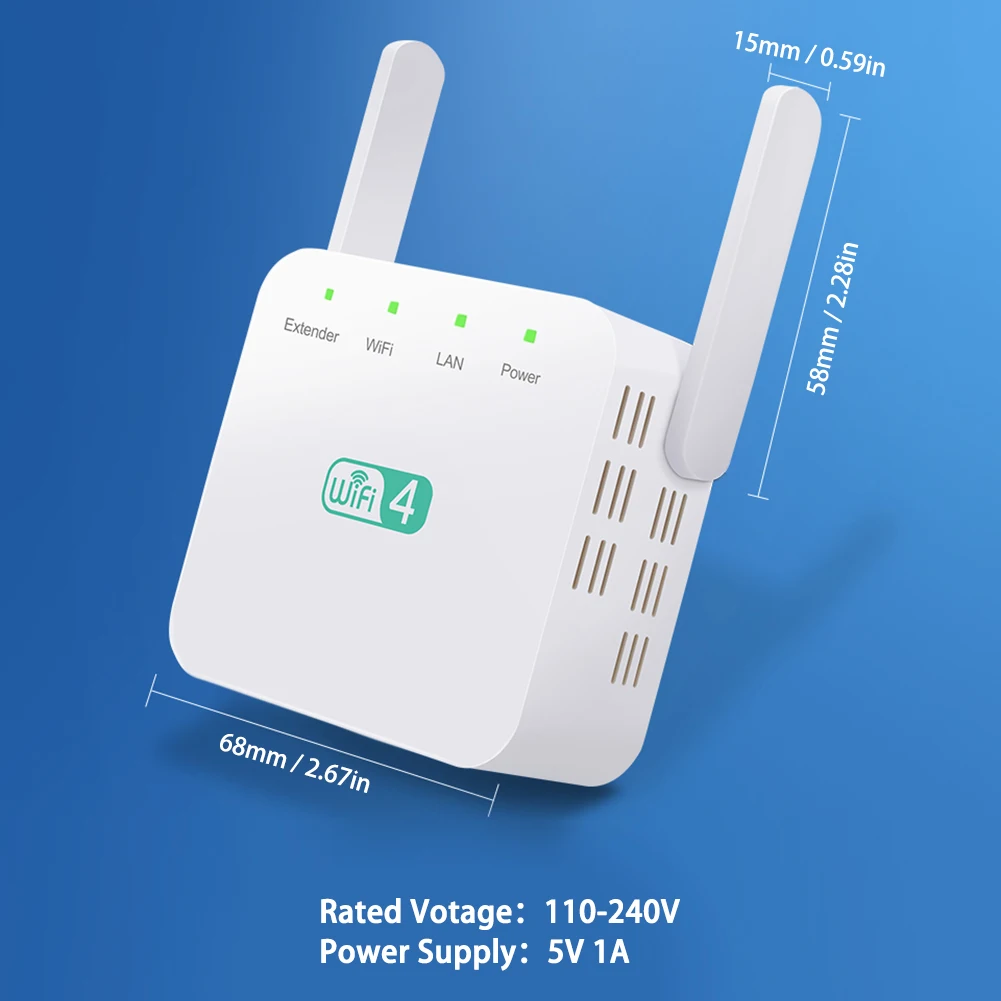 Беспроводной Wi-Fi ретранслятор 300 Мбит/с расширитель дальнего действия усилитель