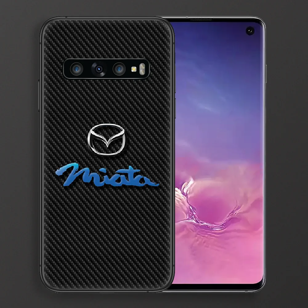 

Luxury Sports Car Mazda Logo Phone case For Samsung Galaxy Note S 8 9 10 20 Plus E Lite Uitra black bumper trend funda pretty