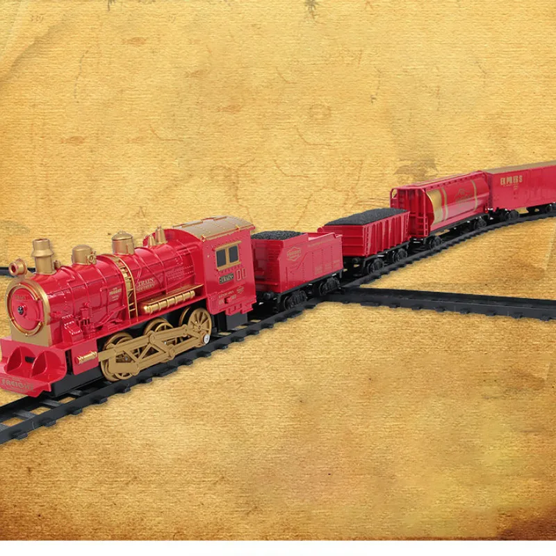 Ретро дым паровой поезд маленький Электрический Детский пазл сборка