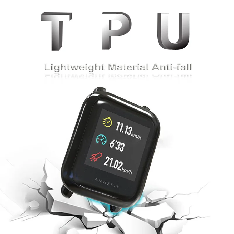 Для смарт-браслета Amazfit bip чехол Защитная пленка для Xiaomi Huami amazfit аксессуары бампер