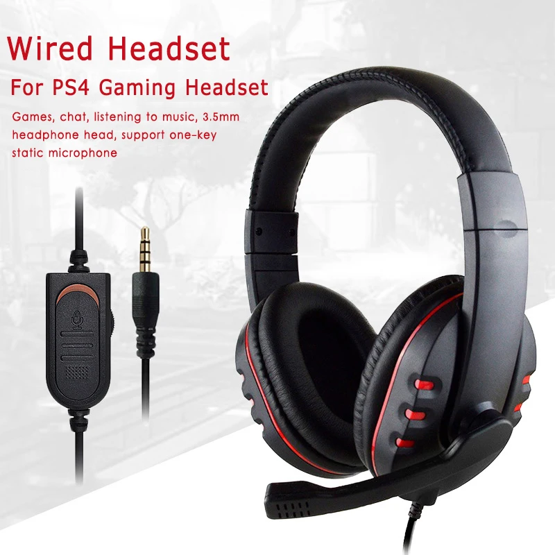 

3.5mm Wired Gaming Headset With HD Mic Stereo Surround Super low bass Music/Gamer Headphone For PS5 Xbox one Gamer Earphone