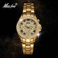 missfox womens watches gold luxury brand women watch classic fack chronograph roman number bling wristwatch trend 2020 ladies g