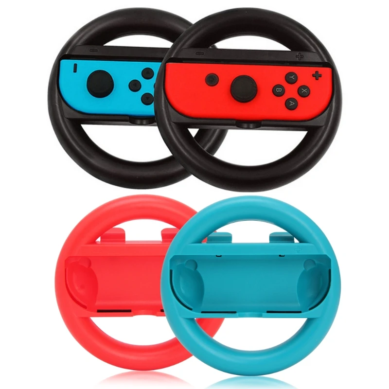 

2Pcs Left&Right Game Steering Wheel Controller Handle Holder Grip For Nintendo Switch Joy-Con Controller Gamepad Hand Grip