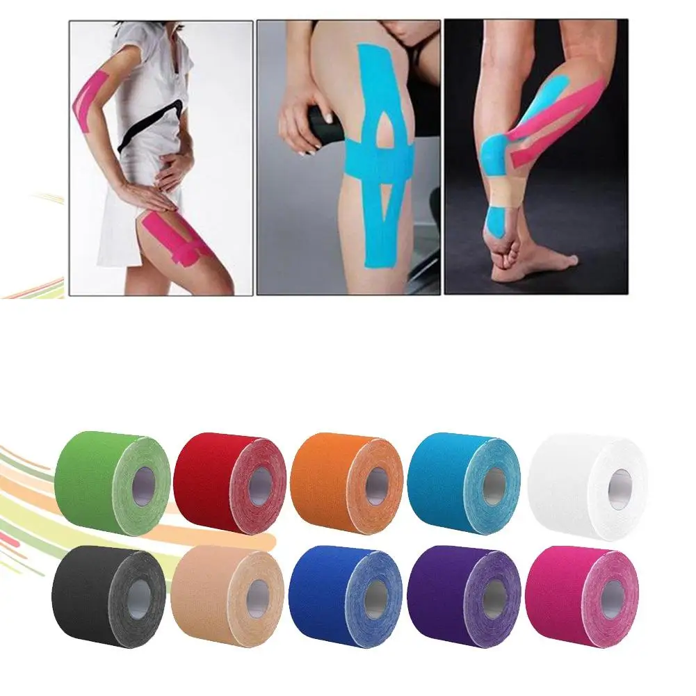 

Kinesiology Therapeutic Tap Self Adherent Cohesive Cotton Bandage Sport Injury Muscle Protect Bandage