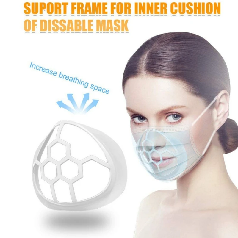 

Reusable Face Mask Inner Support Frame Homemade Cloth Mask Cool Silicone Bracket More Space For Comfortable Breathing Washable