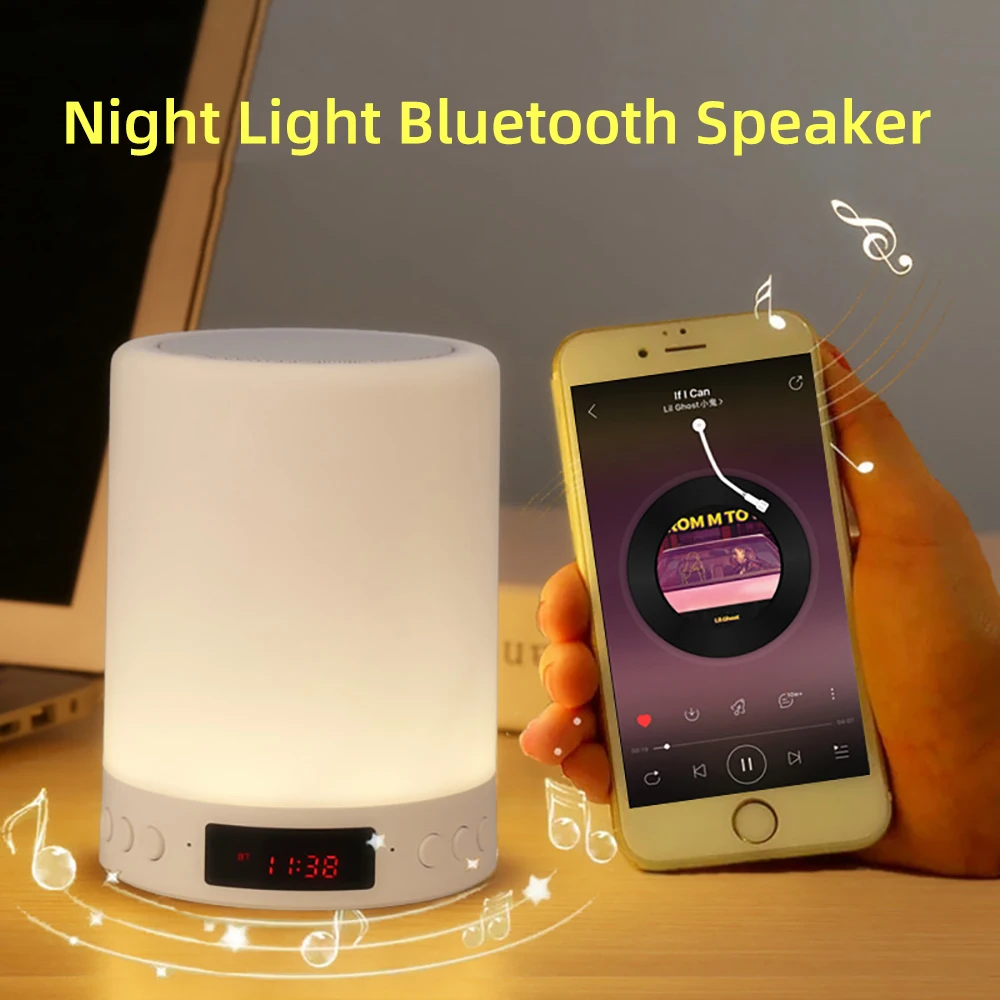 Портативная беспроводная мини колонка с Bluetooth настольная лампа для компьютера