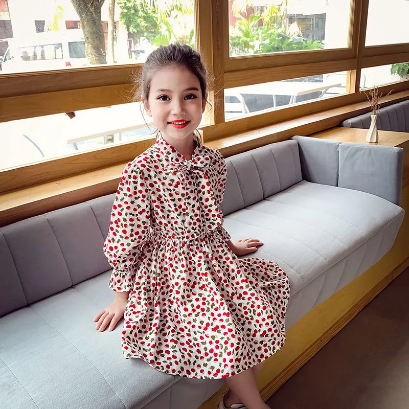 

New Children's Clothing Girls Baby Spring and Autumn Clothes Girls Casual Blazer Solid Color Dot Dress Cloth Set Suit