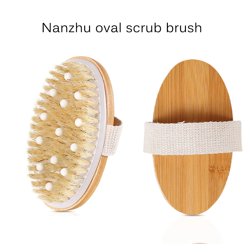 Щетка для тела натуральный кабан щетины органический сухой кожи щетка