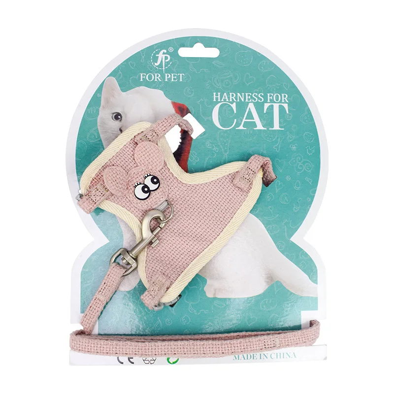 

Pet Cat Harnesses Vest Soft Mesh Chest Strap Puppy Kitten Vest Walking Lead Leash Harness For Small Medium Cat Pet Supplies