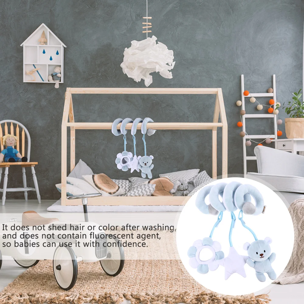 

Funny Doll Crib Spiral Educational Toddler Bed Crib Spiral Rattle (Elephant)