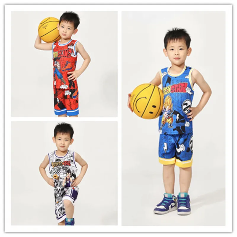 Униформа для баскетбола Детские комплекты модная детская баскетбольная майка и