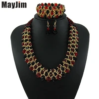 mayjim statement necklace 2021 fashion jewelry sets handmade beads chain crystal dubai vintage bijoux accessories
