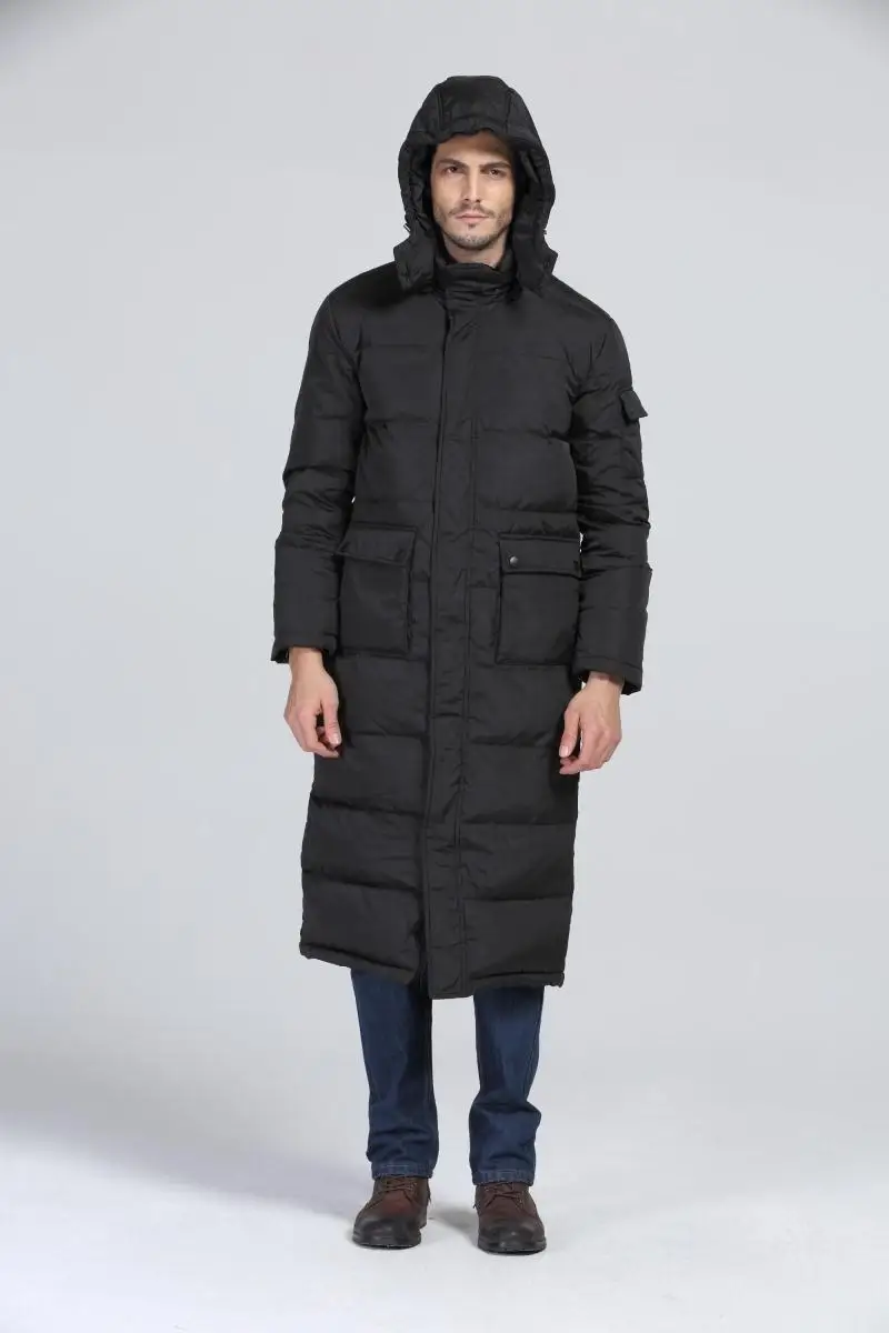 2022 men's winter clothing fashion duck down coat long puffer jacket parkas for male with a hood black plus size xxxxl 3xl 4xl