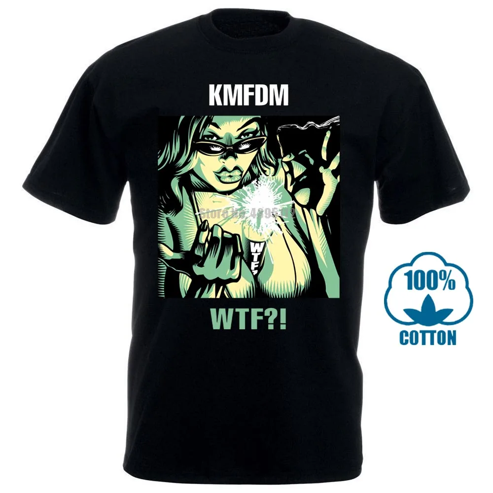 Kmfdm Wtf черная футболка Herren Мужская рок группы 010851|Мужские футболки| |