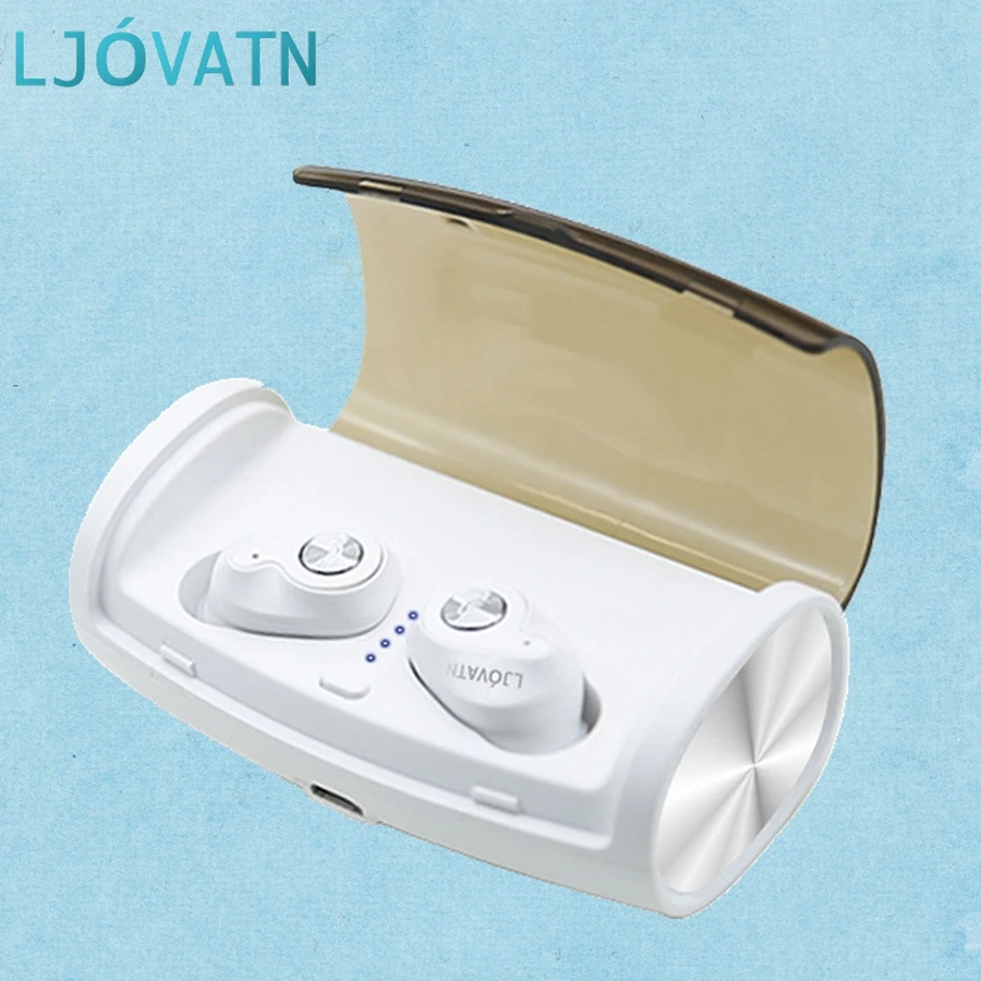 LJOVATN Bluetooth V5.0 спортивные Беспроводной наушники с Аварийная зарядка чехол и