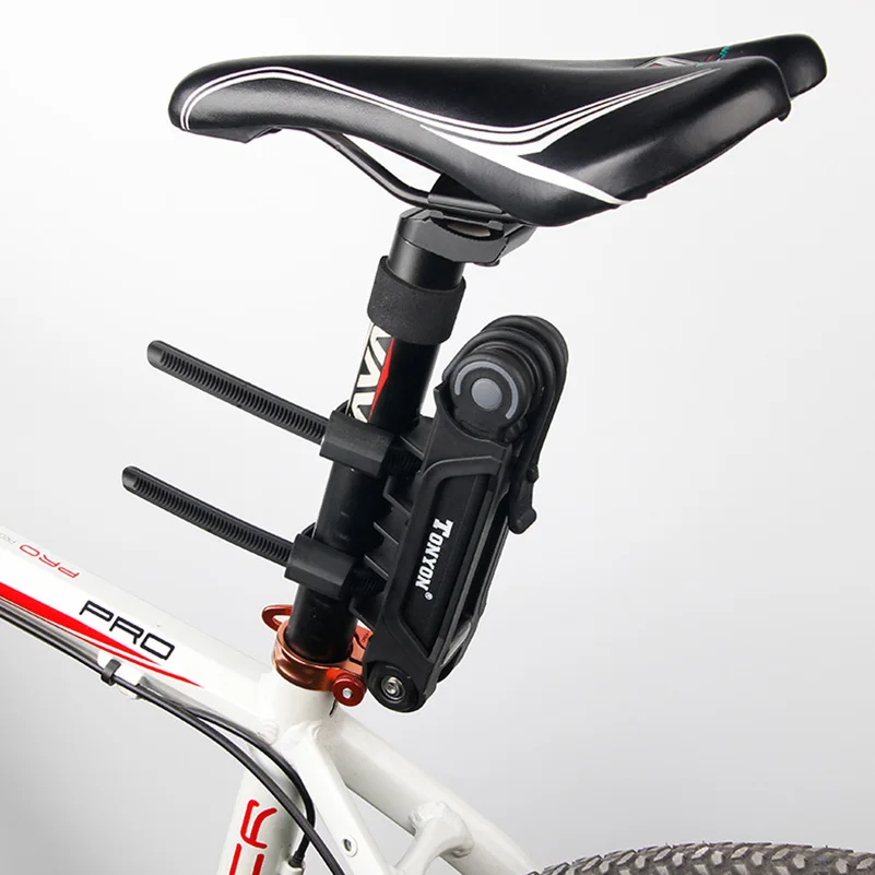 

Bicycle safety folding lock portable bicycle lock multifunctional mountain bike road bike safety anti-theft strong bicycle lock