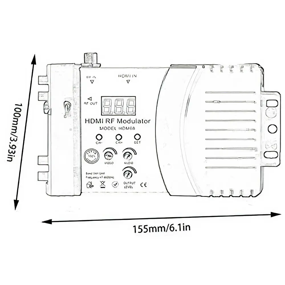 Цифровой HDMI радиочастотный HD-модулятор VHF/UHF стандартный ТВ-модулятор PAL/NTSC AV-RF
