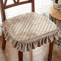 lace dining chair cushion 4345cm seat cushions office pad stool seat cushion warm plus thick cushion