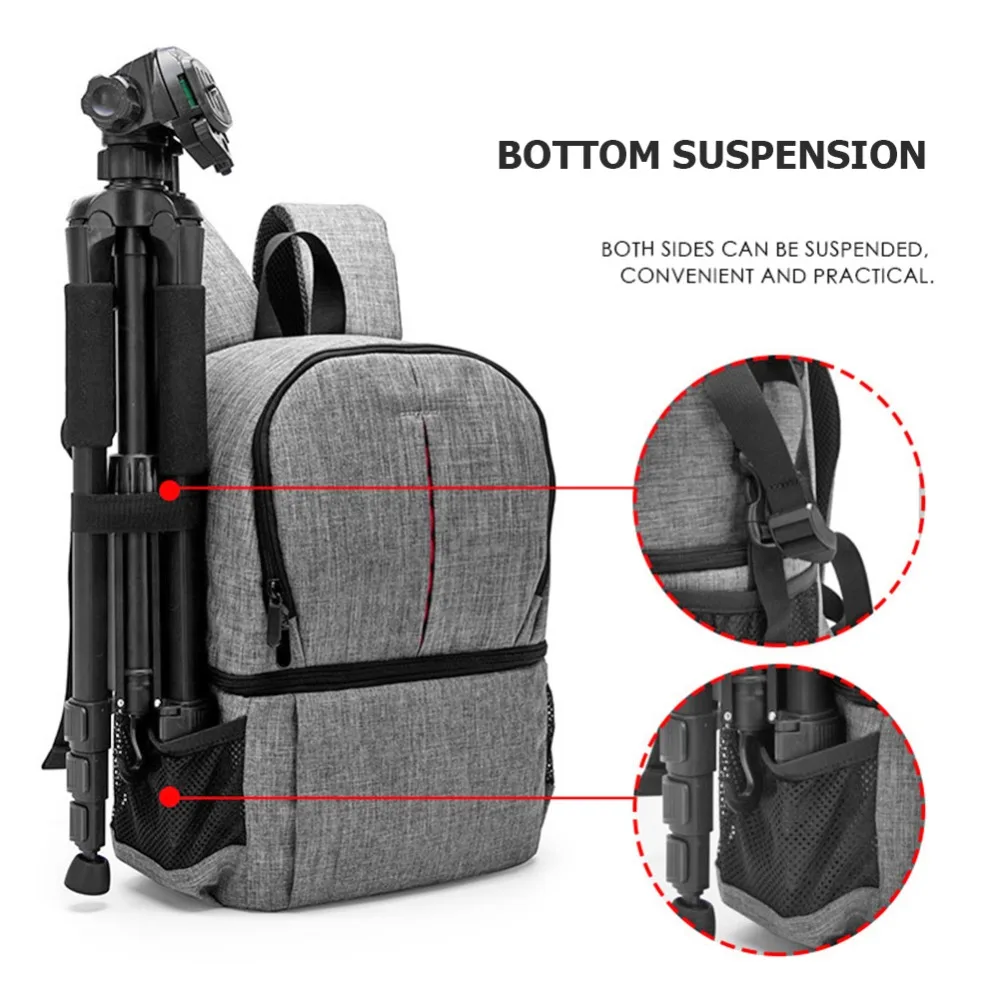 Водонепроницаемая нейлоновая камера для хранения Backpak сумка через плечо большая емкость рюкзак для переноски штатив чехол для объектива для DSLR камеры