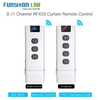 9 1 channel rf433 remote control for wifi curtain switch rf roller blinds module battery powered curtain accessories emitter