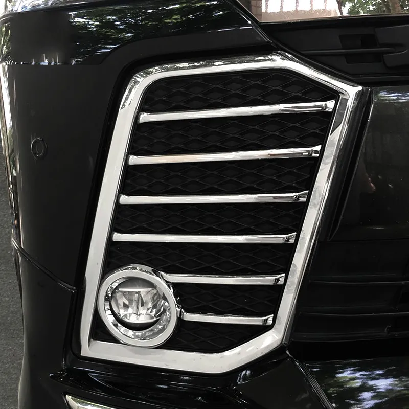 

ABS хромированный передний противотумансветильник рь, крышка, полоса для Toyota VELLFIRE 2015 2016 2017, украшение переднего бампера, аксессуары, отделка, Стайлинг автомобиля