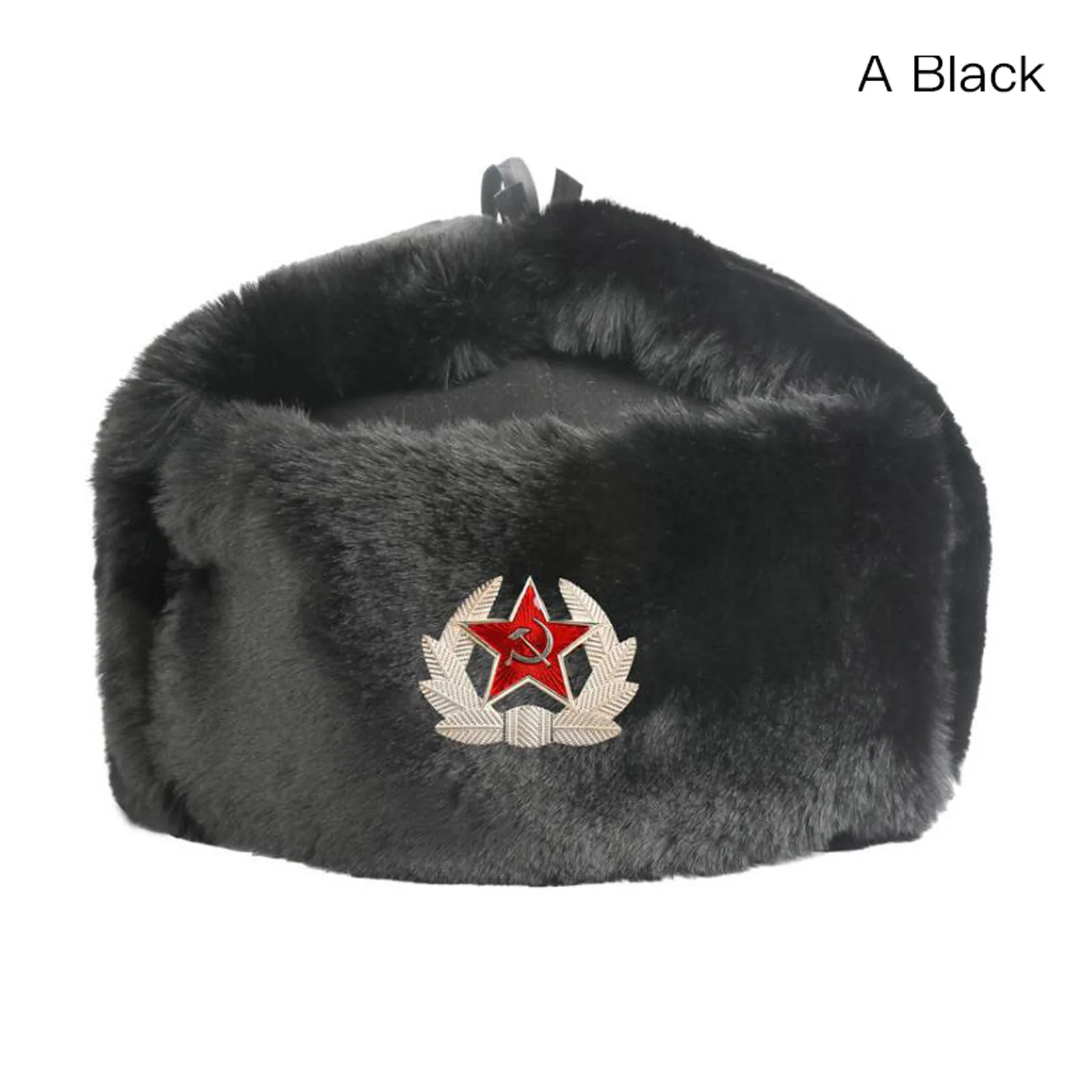 Шапка русской армии военная шапка пилота полиции полиэстер 2019 Зимняя мужская кепка для снежных горных лыж с ушками 55-60 см.